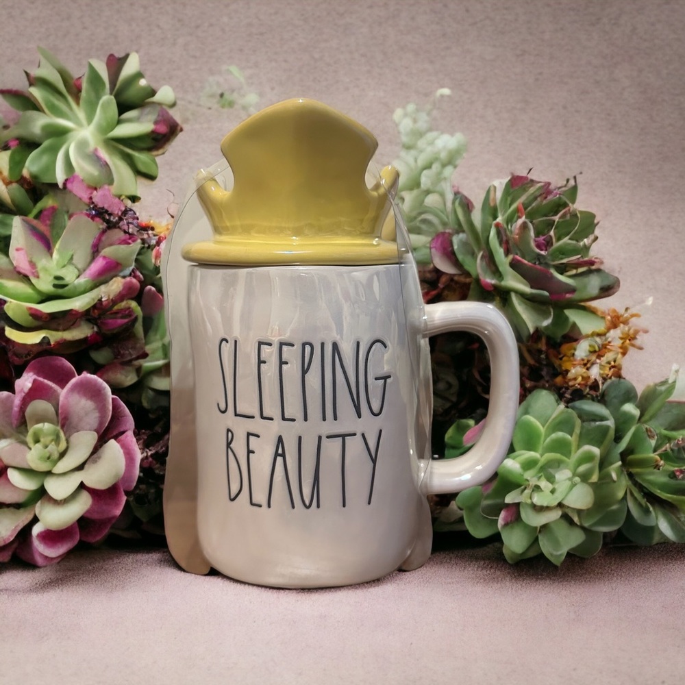 Disney Princess Sleeping Beauty with Crown Topper Rae Dunn Mug